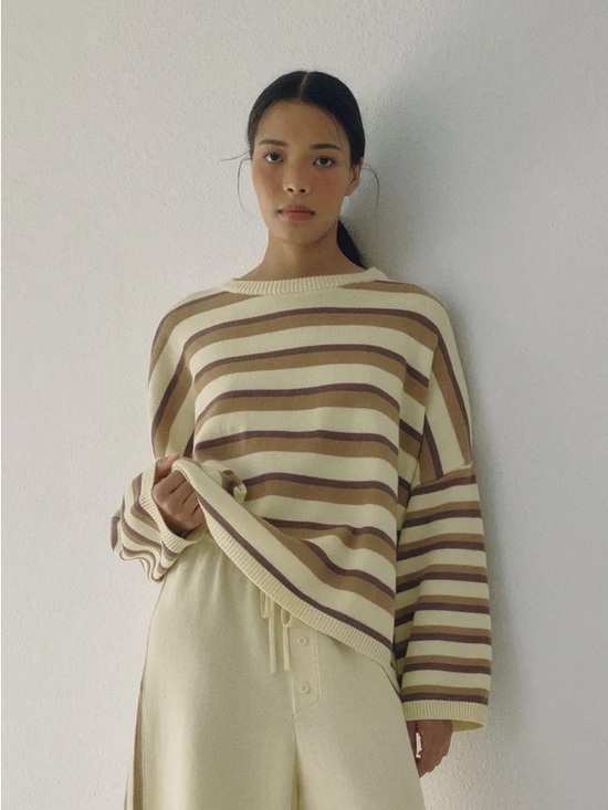 Boheme Sweaters - Boheme Striped Knit S/M